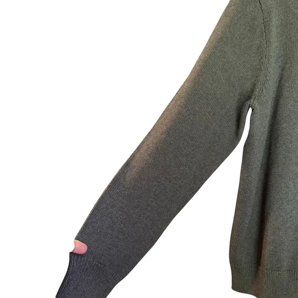 Chaps Sweater NWOT Men's SZ XL Gray 100% Cotton Long Sleeve Office Academia